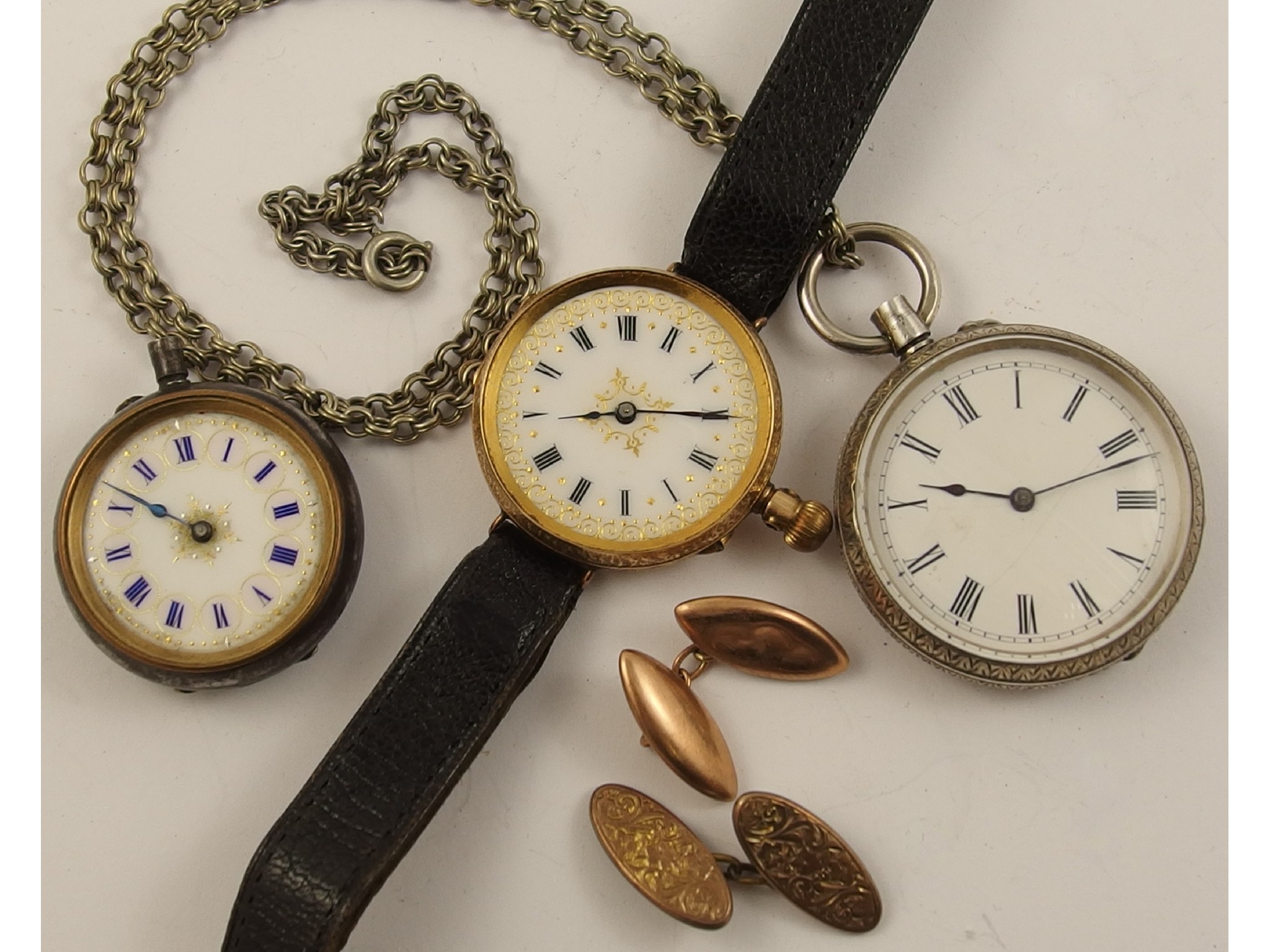 Appraisal: A ct pocket watch converted to a wristwatch a silver