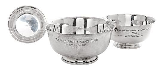 Appraisal: Three American Silver Trophy Bowls Tiffany Co Reed Barton Fisher