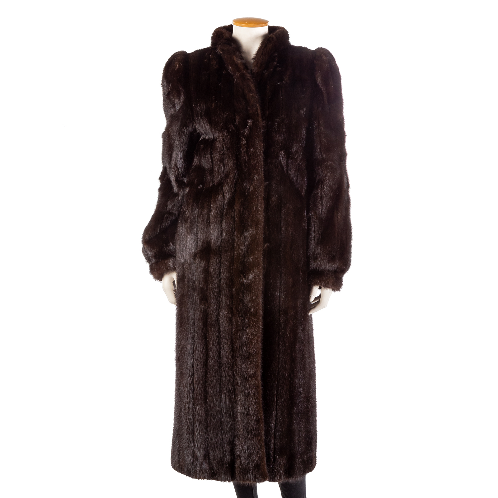 Appraisal: DARK BROWN MINK FULL-LENGTH COAT Size