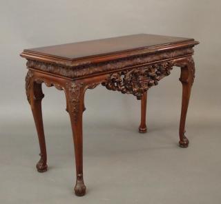 Appraisal: Rococo style console table A Rococo style Mahogany console table