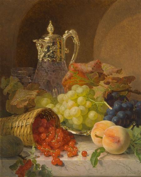 Appraisal: ELOISE HARRIET STANNARD - STILL LIFE OF FRUIT AND VINE