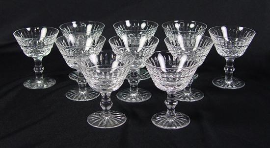 Appraisal: Set of Ten Waterford Stem Liquor Cocktails Tramore pattern All