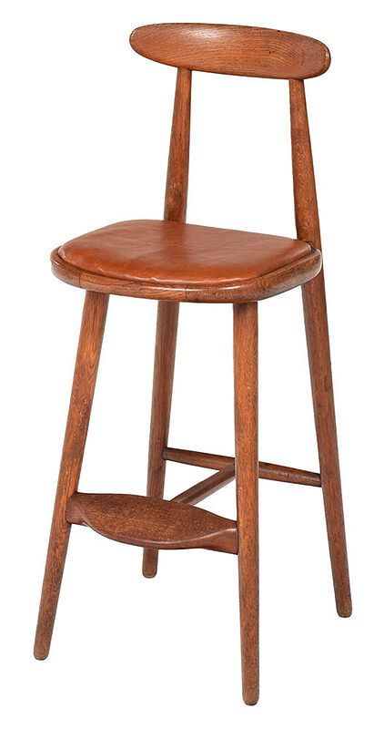 Appraisal: Vilhelm Wohlert Danish Modern Bar Stool circa s teak bar