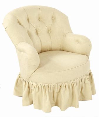 Appraisal: A late Victorian button back nursing chair later upholstered cream