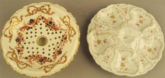 Appraisal: Two Pieces Carlsbad Austria Copeland Spode Bow Berry Bowl with