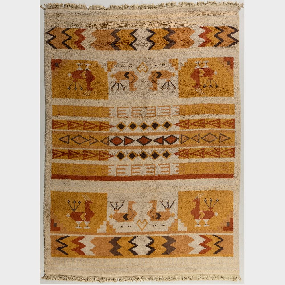 Appraisal: Scandinavian Machine Made Rug by Ege Berber label from EGE