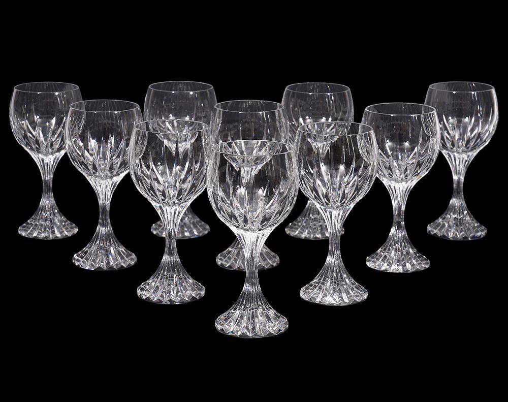 Appraisal: Baccarat Massena Red Wine Glasses Baccarat Massena red wine glasses