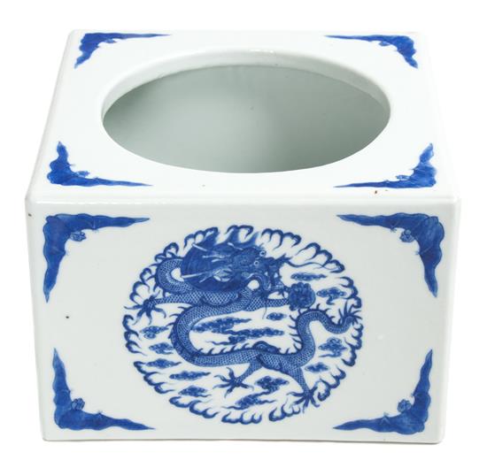 Appraisal: Sale Lot A A Chinese Blue and White Porcelain Square