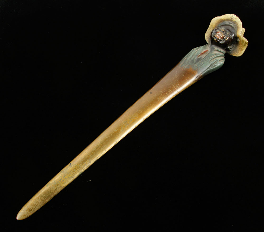 Appraisal: - Cold Painted Bronze Letter Opener Letter opener cold painted