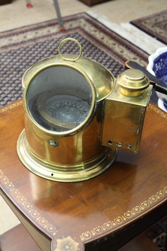 Appraisal: SHIPS BINNACLE Brass with right side burner '' h