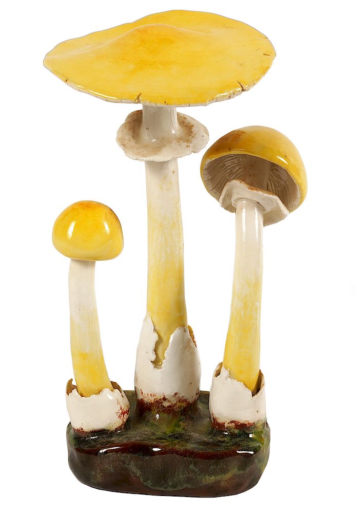 Appraisal: Lorenzen 'Amanita Citrina' Mushroom H Ernst Alma Lorenzen mushroom 'Amanita