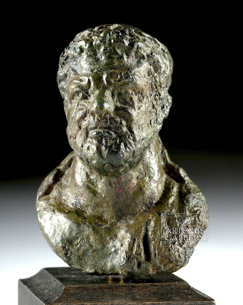 Appraisal: Roman Bronze Bust of Caracalla Roman Imperial Period ca nd