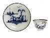 Appraisal: A LIVERPOOL MINIATURE OR TOY TEA BOWL AND SAUCER JOHN