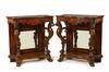 Appraisal: PIER TABLES - Matched pair of circa English mahogany carved