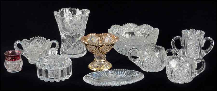 Appraisal: COLLECTION OF BRILLIANT CUT GLASS Together with various pressed glass