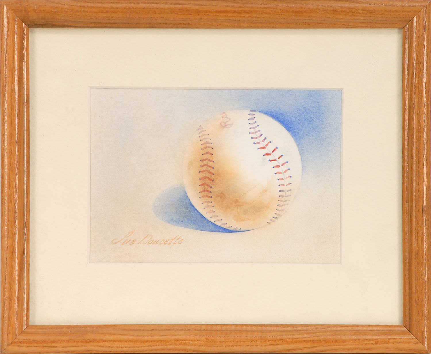 Appraisal: SUE DOUCETTECape Cod ContemporaryA baseball Signed lower right Sue Doucette