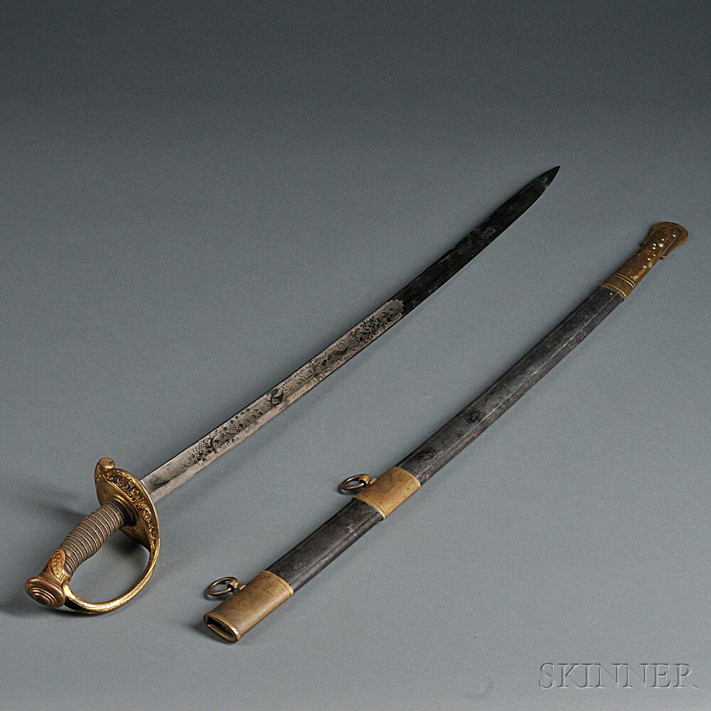 Appraisal: Model Foot Officer's Sword c mid to late th century