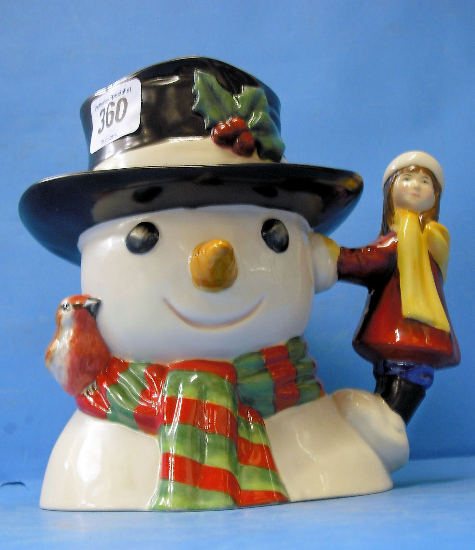 Appraisal: Royal Doulton Large Character Jug Snowman D Limited edition boxed