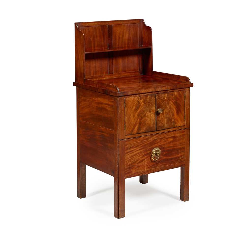 Appraisal: GEORGE III MAHOGANY NIGHT COMMODE LATE TH CENTURY the later