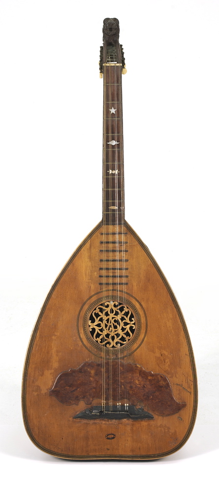 Appraisal: ANASTASIOS STATHOPOULO LUTE New York Circa With carved lion at