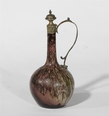 Appraisal: An Ashworth Pottery solifleur with applied William Hutton son silver