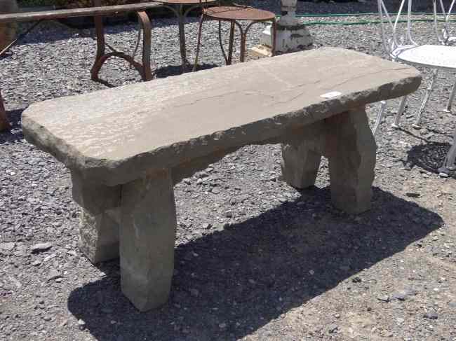 Appraisal: Stone garden bench '' W