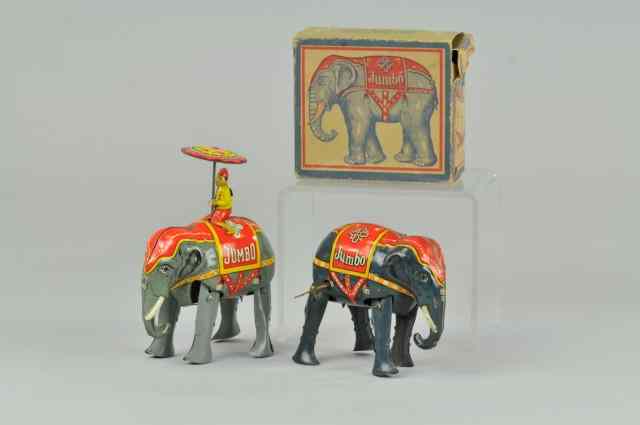 Appraisal: LOT OF TWO JUMBO TOYS Germany both lithographed tin example