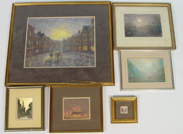 Appraisal: P W G Coombs - Eight framed watercolours pastel studies