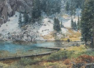 Appraisal: DOUG OSA BORN COLORADO SCENE WATERCOLOR ON PAPER A Colorado