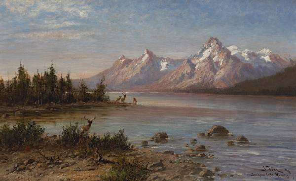 Appraisal: John Fery Austrian American - Jackson Lake Wyoming signed titled