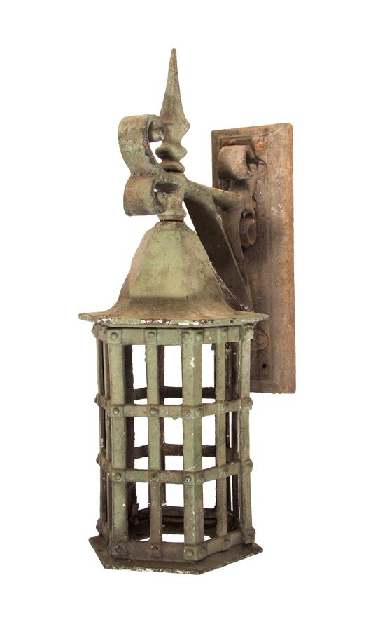 Appraisal: Sale Lot A Gothic Revival Iron Lantern having strapwork decoration