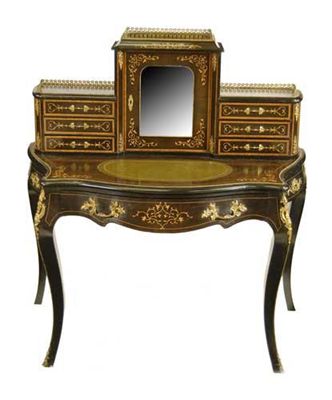 Appraisal: A late Victorian ebonised and gilt metal mounted bonheur du