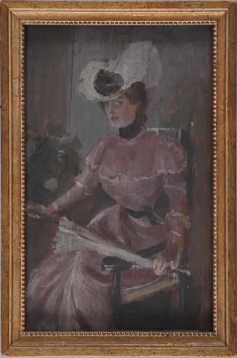 Appraisal: PIERRE TROUBETZKOY - PORTRAIT SKETCH OF LULU MORRIS Oil on