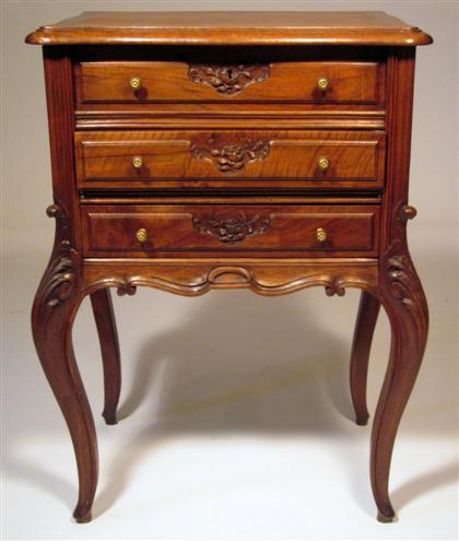 Appraisal: Louis XVI style carved walnut side table early th century