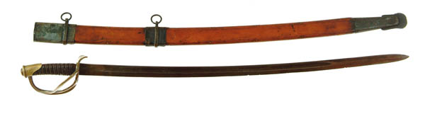 Appraisal: CONFEDERATE CAVALRY SABER WOOD SCABBARD VARIETY This sword is thought