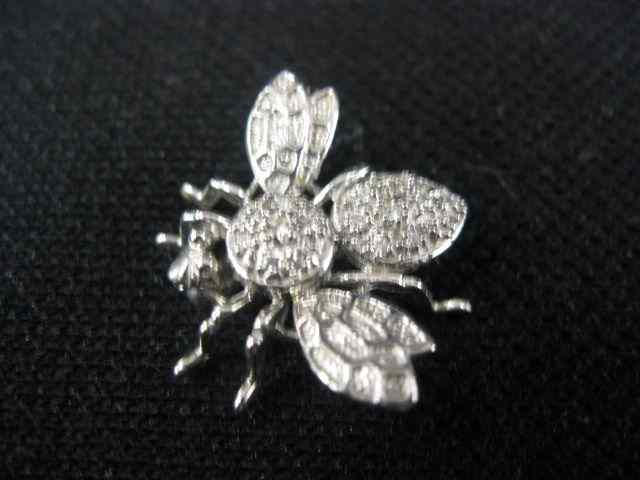 Appraisal: Diamond Figural Bumble Bee Brooch k white gold diamonds ''