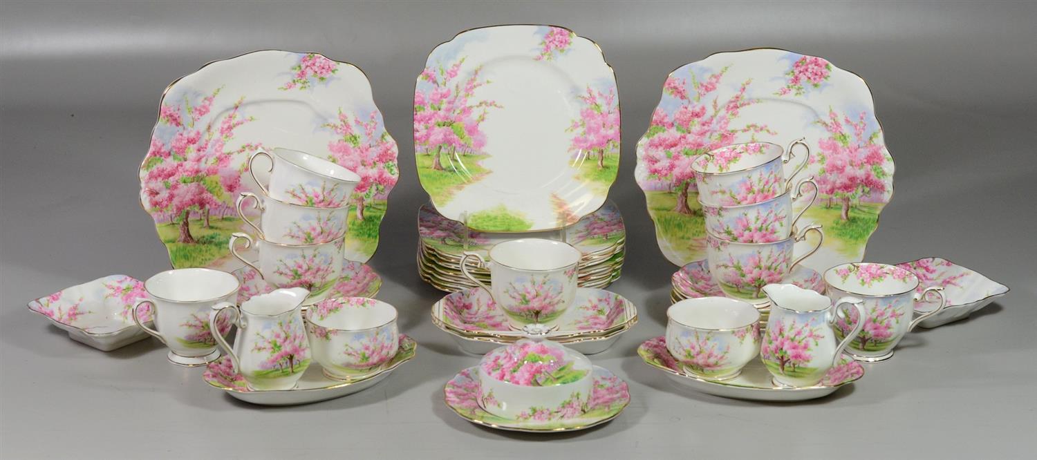 Appraisal: Pieces Royal Albert Blossom Time porcelain dinnerware to include teacups