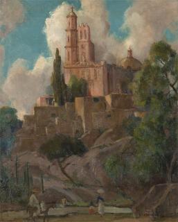 Appraisal: Orrin A White Cathedral at Taxco signed lower right Orrin