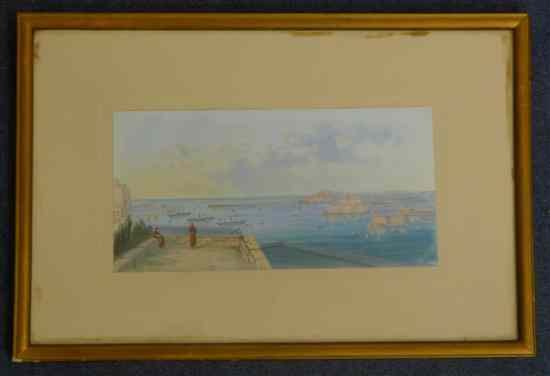 Appraisal: Vincenzo D' Esposito - three gouaches Views of The Grand