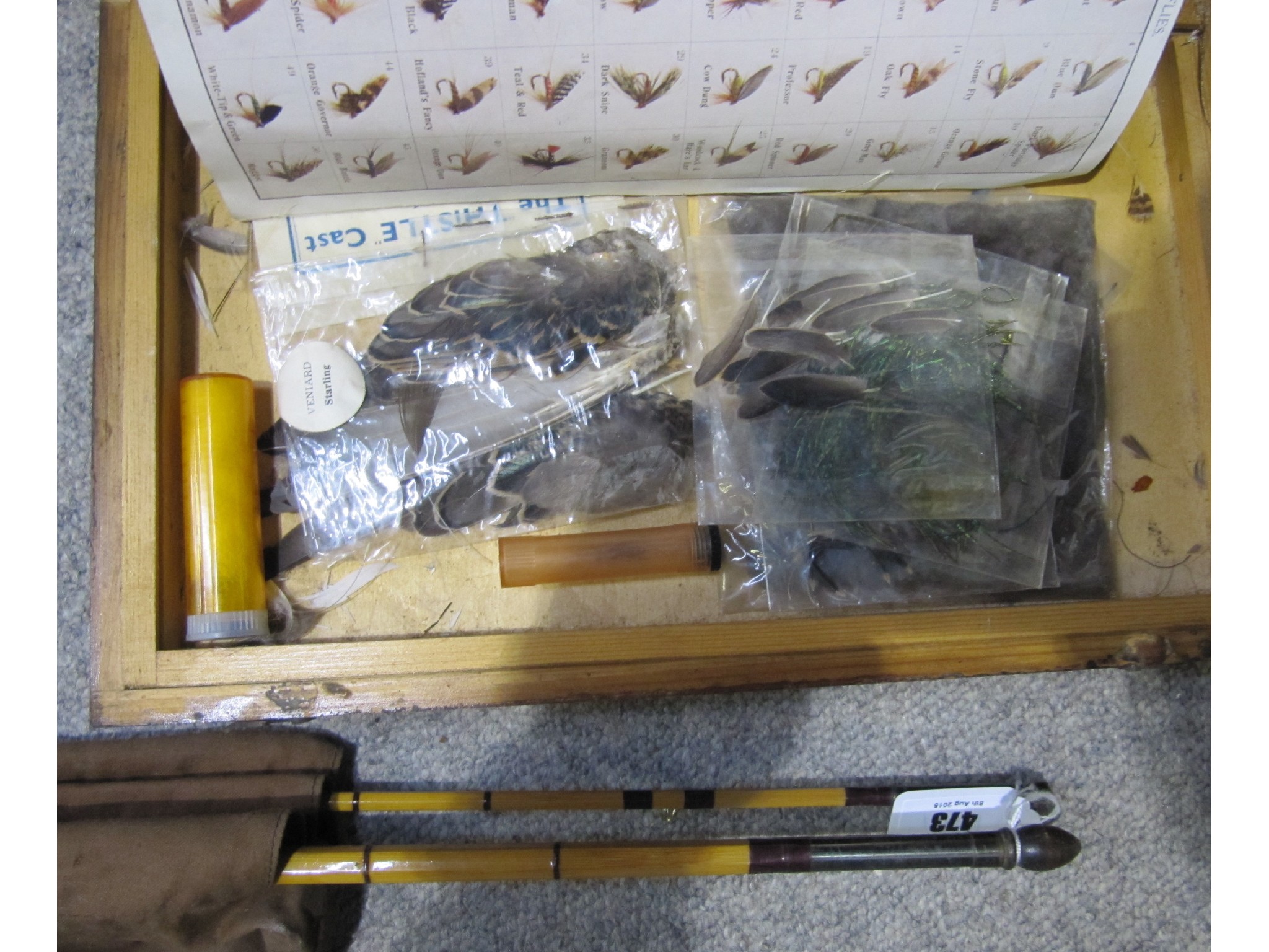 Appraisal: A lot comprising a fishing rod and two boxes of