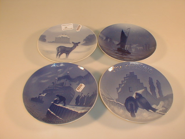 Appraisal: Four Copenhagen porcelain Bing Grondahl year plates