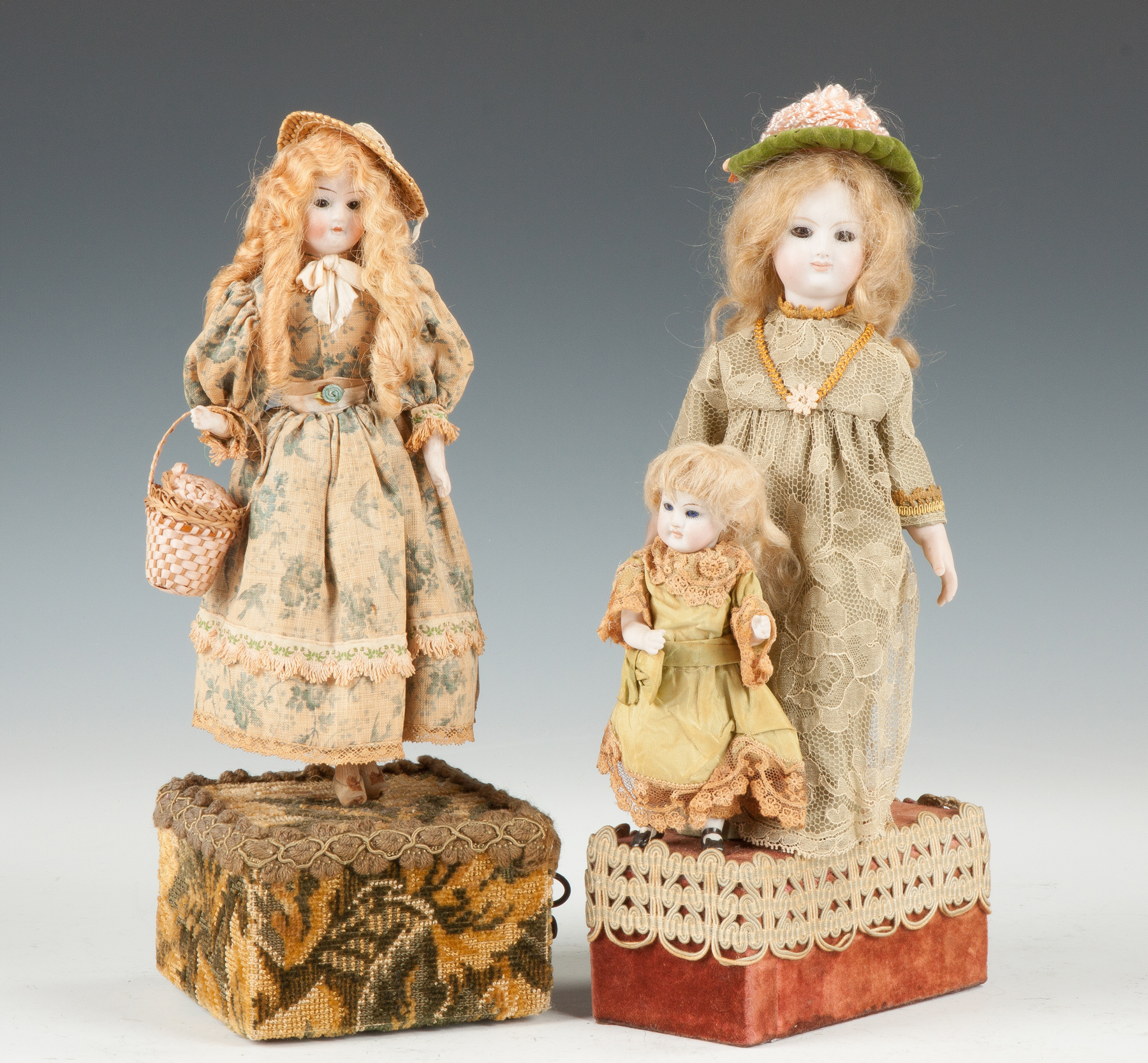 Appraisal: German Automaton Musical Mother Child C Blown glass eyes