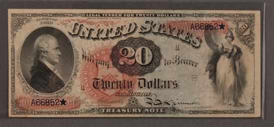 Appraisal: United States Legal Tender bill Series of signed Allison and