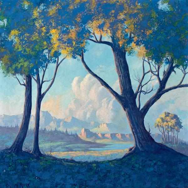 Appraisal: JACK VAN RYDER American - Blue Mountain oil on canvas