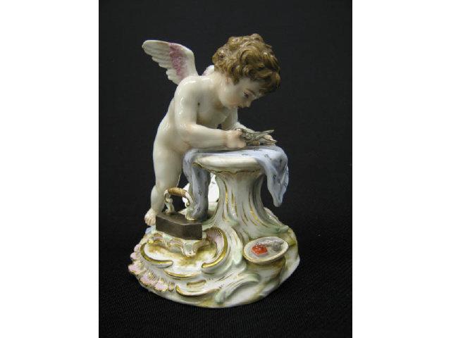 Appraisal: Meissen Porcelain Cherub Figurine Labors of Cupid series cupid sewing