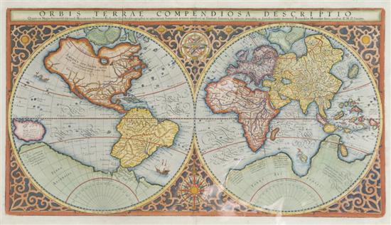 Appraisal: World Rumold Mercator Orbis Terrae Compendiosa Descriptio Quam ex Magna