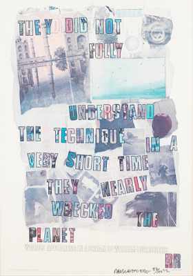 Appraisal: Robert Rauschenberg American - Words appearing in a dream of