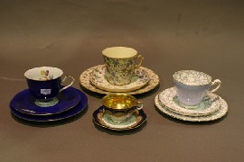 Appraisal: Ten cups saucers various makers including Limoges Derby Adderley