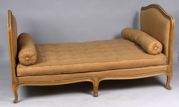 Appraisal: th Century French provincial-style day bed x x Old upholstery