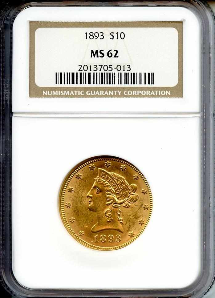 Appraisal: MS NGC Attractive orange-gold patina and some scattered marks from